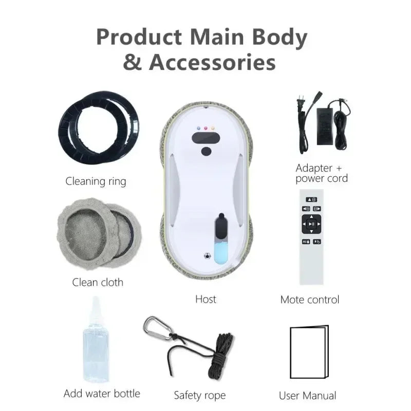 DIVEDEER HCR-09 Automatic Spray Home Ultra-thin Remote Control Window Cleaning Robot Low Noise Window Cleaning Machine