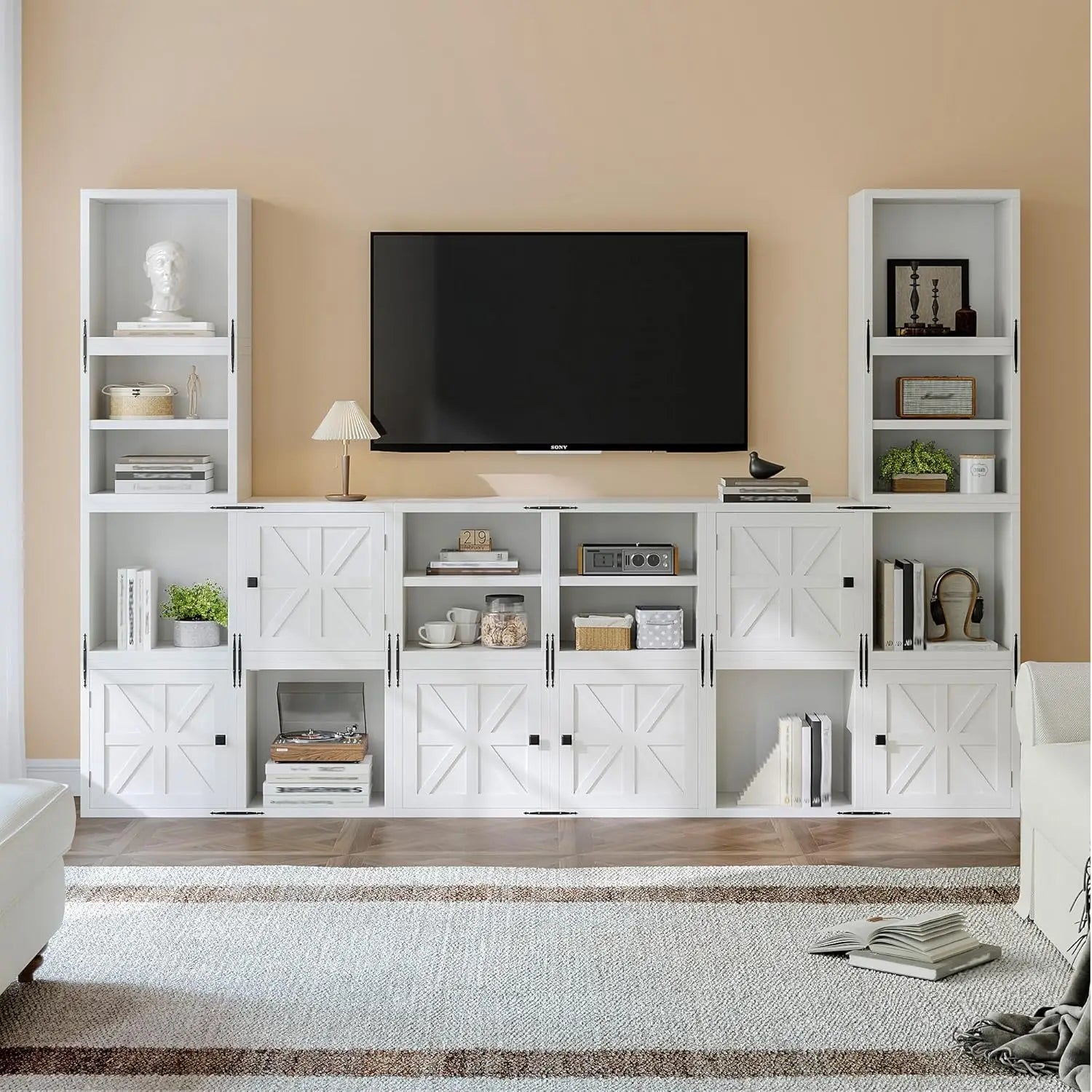 Stackable Cube Storage Organizer Modular Display Bookcase Anti-Tip Cubby for Bedroom Office Dorm 2-Cube White, Customized