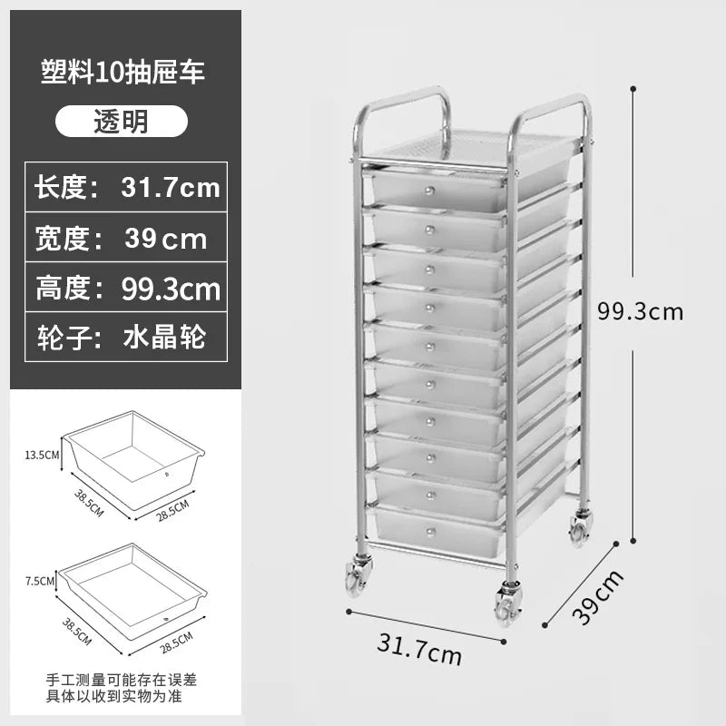 Household storage cabinets Multi-layer drawer lockers Cosmetics shelves Sundries Living room removable storage cart