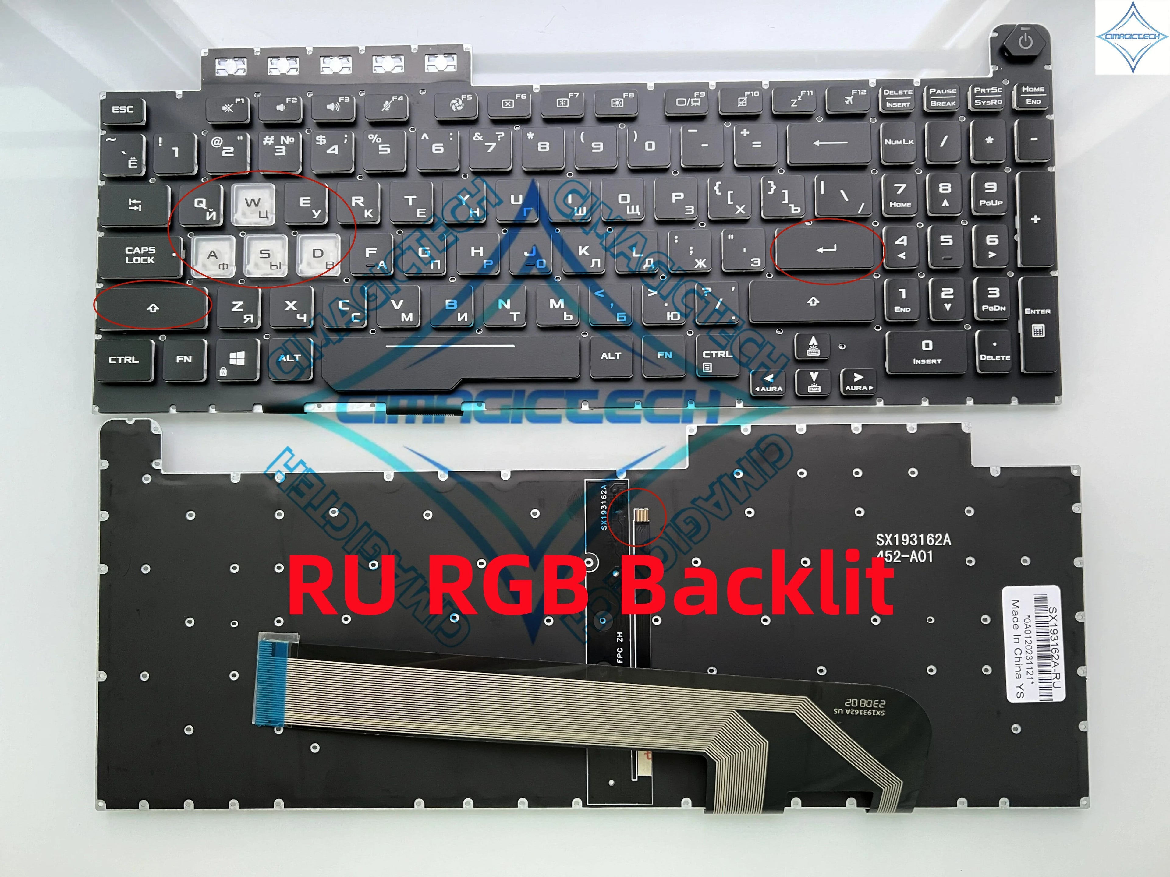 New US UA Arabic Ukrainian Russian For ASUS TUF Gaming F15 FX506 FA506 FX506H FX506LI FX506LH F17 FX706 FA706 FX706LI Keyboard
