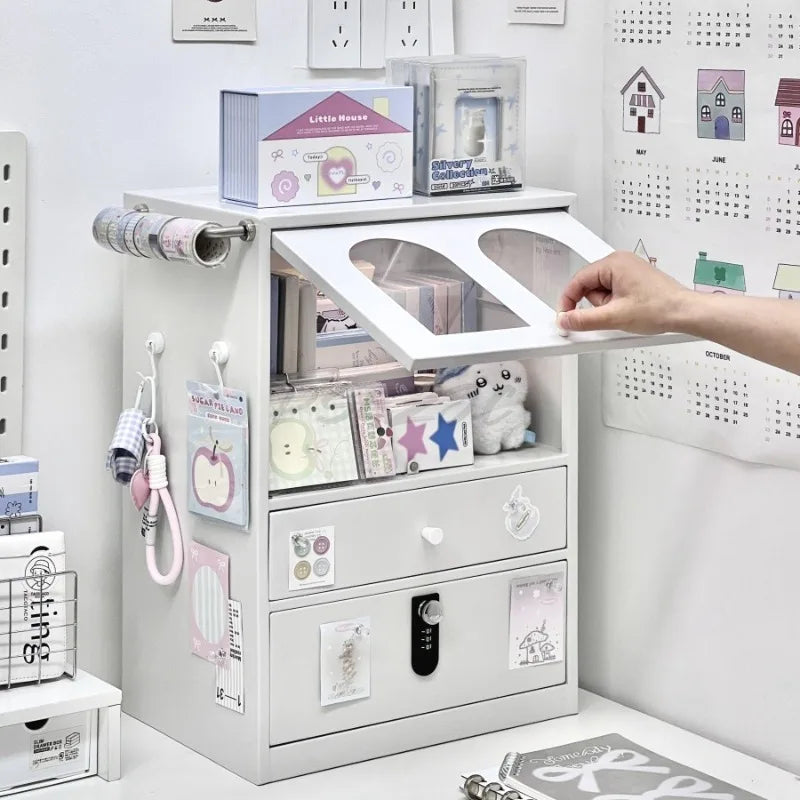 Desktop Cabinet Desk Drawer Style Cotton Doll Doll Millet Layered Iron Storage Cabinet