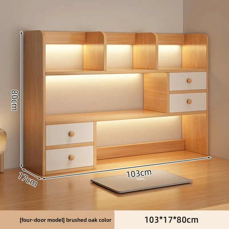 New model Desktop bookshelf shelf bedroom office table small multi-layer shelf living room desk storage simple bookcase
