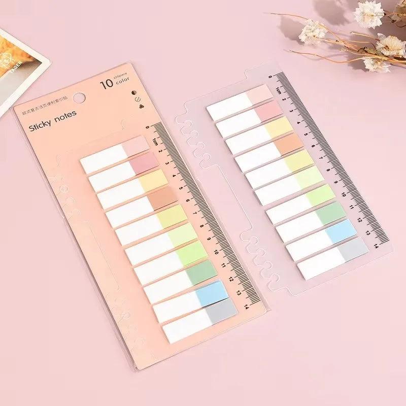Color Self Adhesive Memo Pad Sticky Notes Bookmark Point It Marker Memo Sticker Paper Office School Supplies