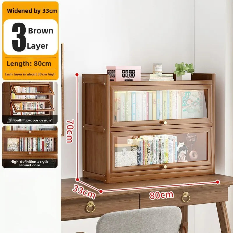 Firm Household Simple Bookshelf Shelf Floor-to-ceiling Children's Study Bookcase Wall Storage Cabinet