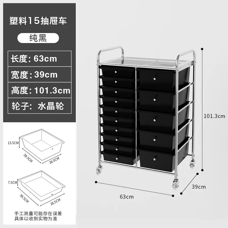 Household storage cabinets Multi-layer drawer lockers Cosmetics shelves Sundries Living room removable storage cart