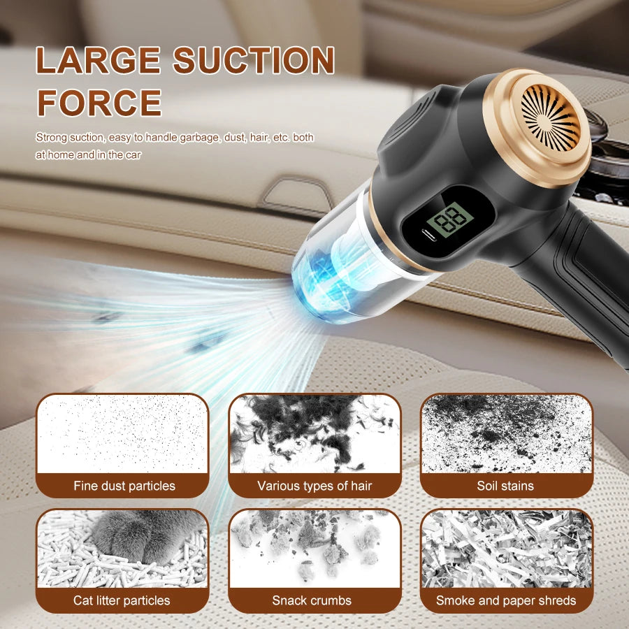 Cordless handheld vacuum cleaner, household appliance, sofa and desk cleaning, high-efficiency cleaner, carpet vacuum cleaner