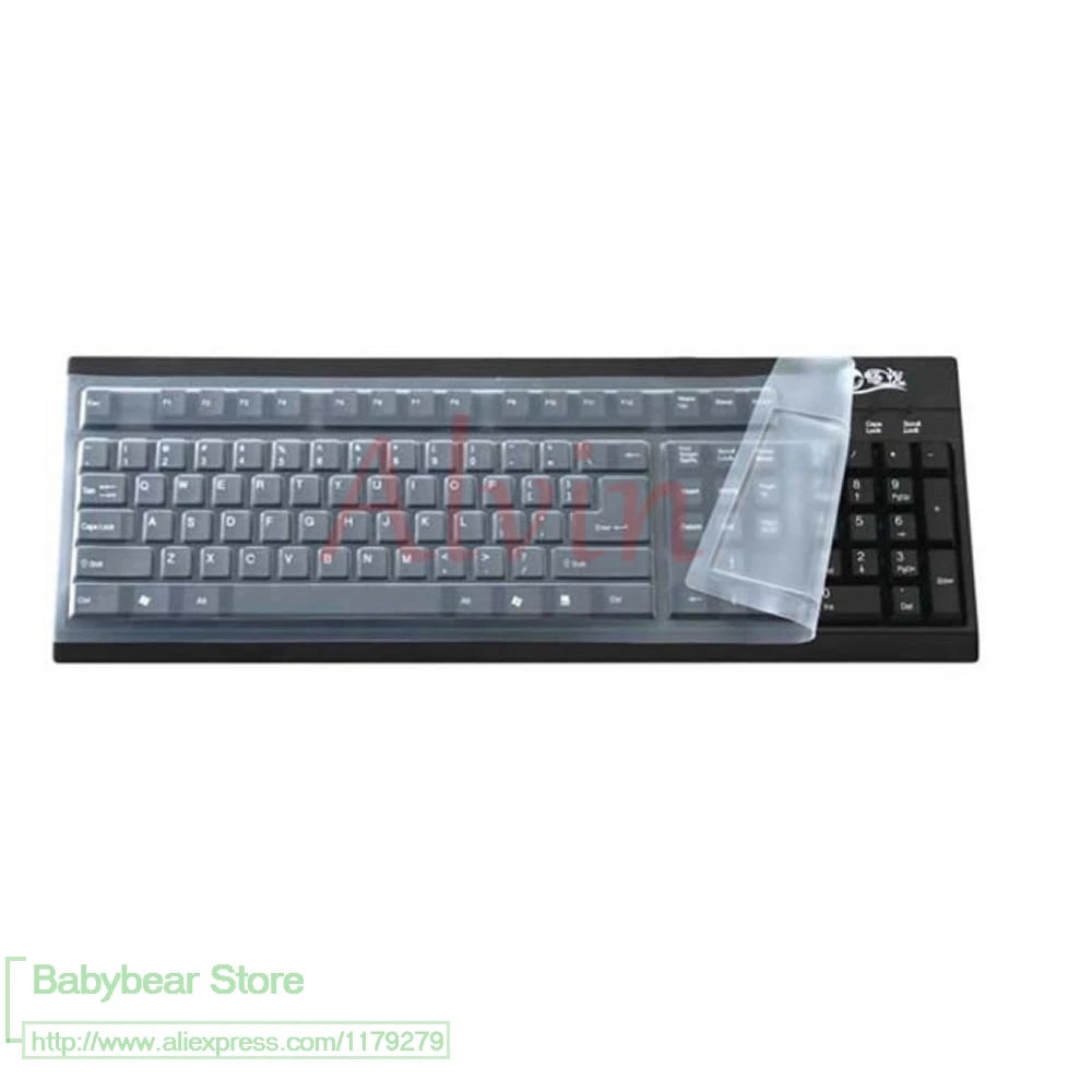 44*14cm Silicone Keyboard Protector Cover Skin for Computer Desktop Keyboards for 19'' 21.5'' 22.1'' 23'' 24'' 27'' 29''