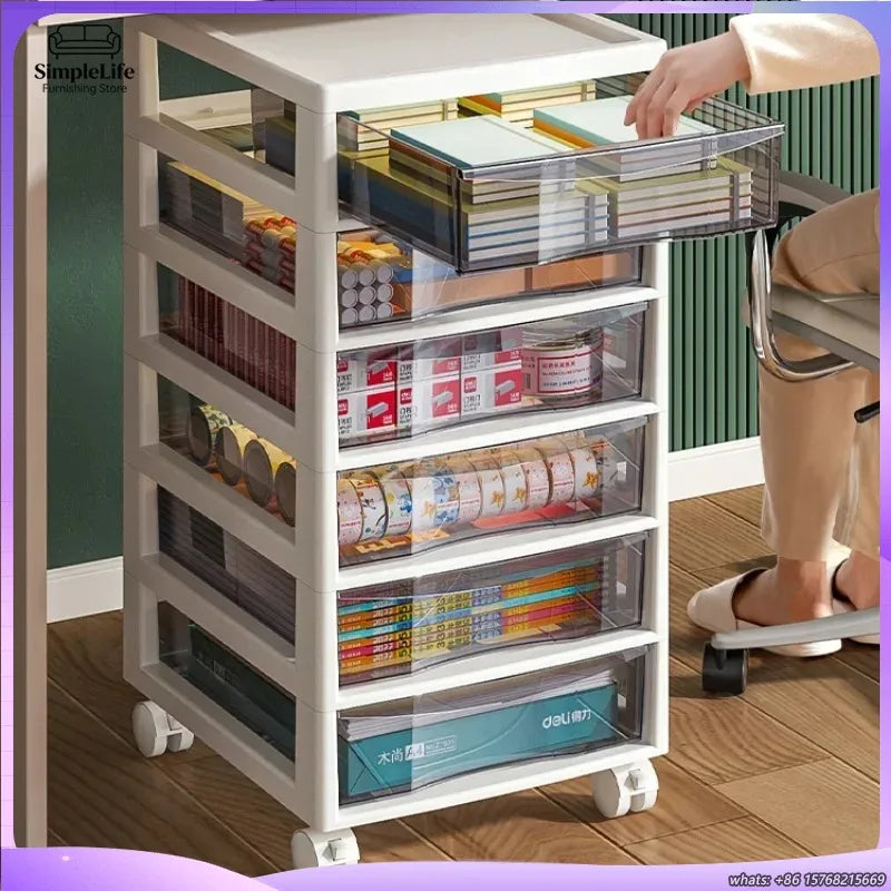 Moisture Proof File Cabinet for Students Office Storage Bin Anti Slip A4 Drawer Wear Resistant Stationery Rack Durable