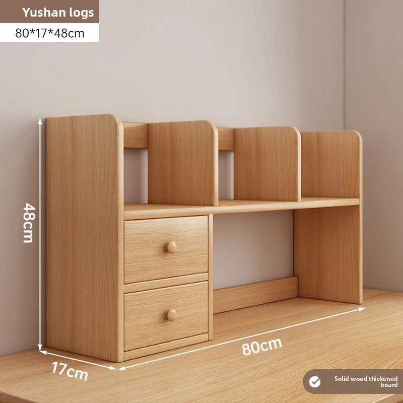 Firm Desktop bookshelf shelf bedroom office table small multi-layer shelf living room desk storage simple bookcase