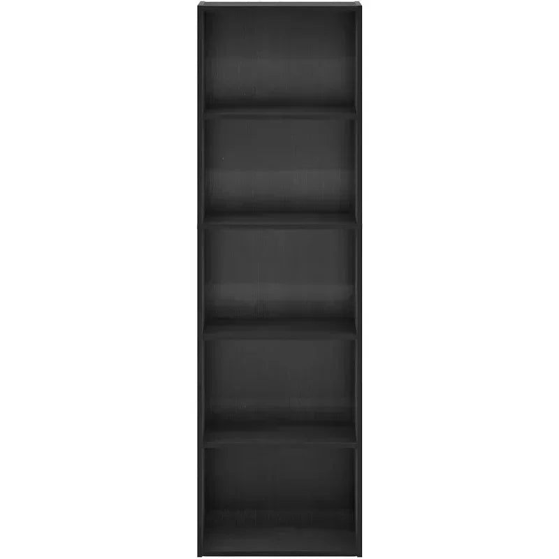 Customizable-Luder Bookcase / Bookshelf / Storage Shelves, 5-Tier, Blackwood