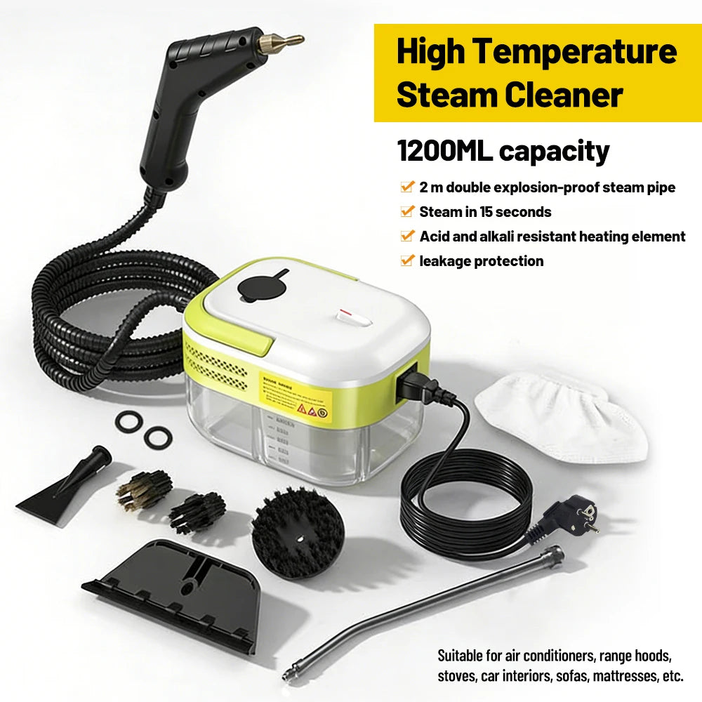 Podofo Household Car Cleaning Machine High Pressure Temperature 3.0 Bar Steam Cleaner for Cars, Windows, Sofas, Kitchens