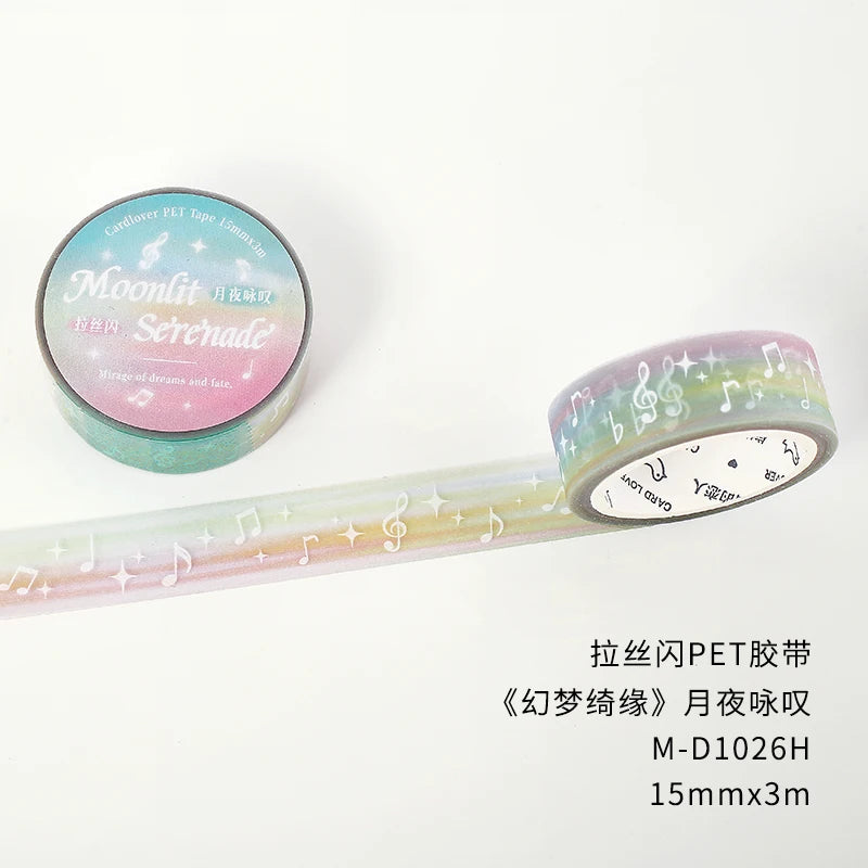15mm * 3m Kawaii Ins Sparkling PET Tape Creative Collage DIY Scrapbooking Material Aesthetic Masking Tape