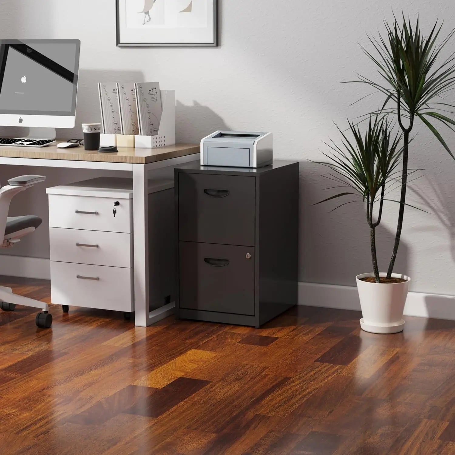 2 Drawer File Cabinet with Lock, Metal File Cabinets for Home Office, Two Drawer Locking Filing Cabinet, Small File, Customized