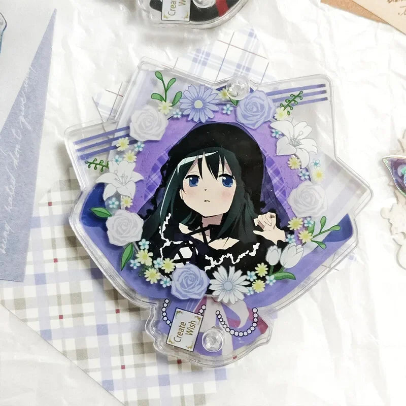 58mm Acrylic Badge Display Card Holders Brick Exquisite Anime Badge Storage Holder ID Badge Holder Boys Girls Card Sleeves