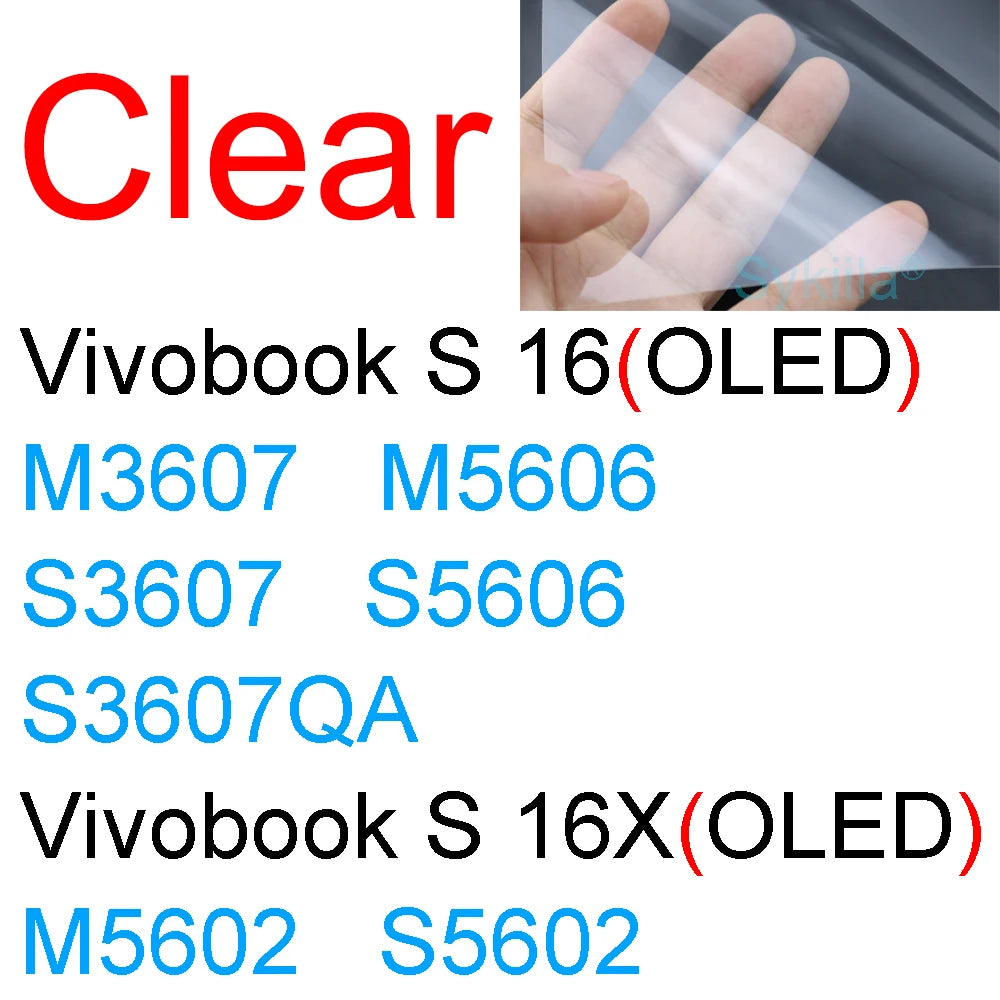 Screen Protector for ASUS Vivobook N6506 S5506 S5507 M5506 M5606 S5406 M5406 M7601 M7600 N7600 HD Clear Matte Frosted Skin Film