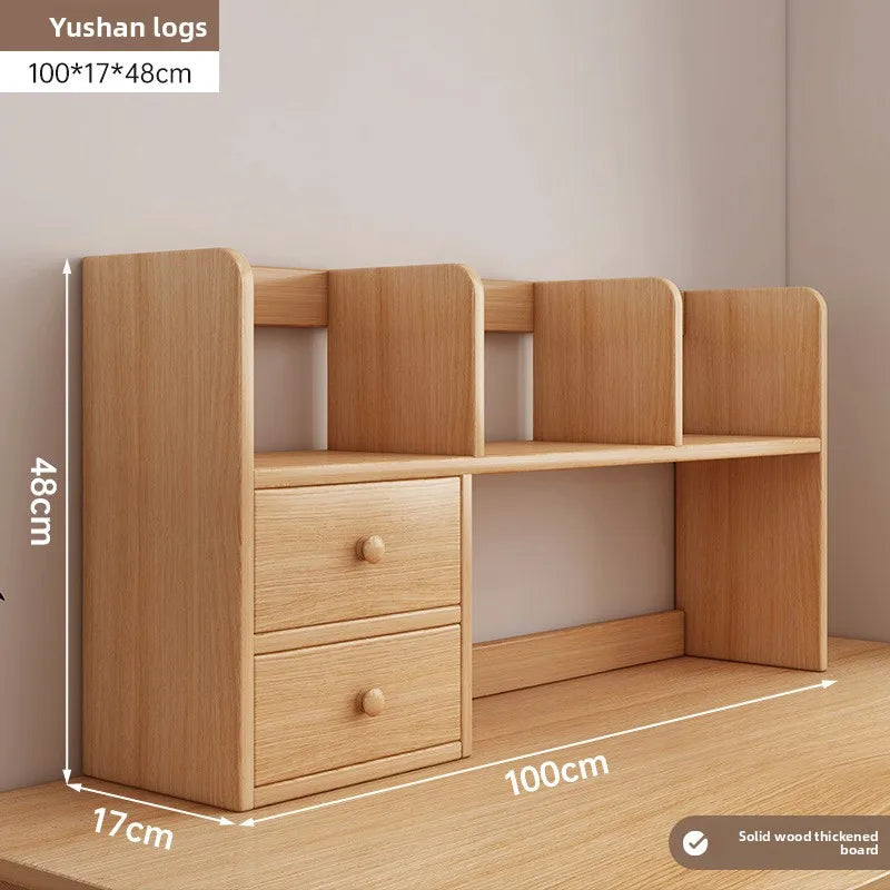 Firm Desktop bookshelf shelf bedroom office table small multi-layer shelf living room desk storage simple bookcase