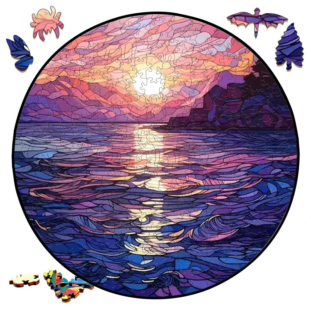 Beautiful Train Dog Wooden Puzzle Animal Puzzle Wood  Intelligent Jigsaws for Kids Adult Holiday Gifts DIY Toys