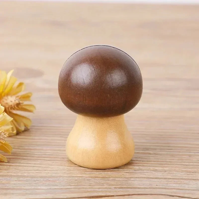 Wooden Mushroom Memo Clips Photo Holder Office Message Note Holder Cute School Desk Organizer