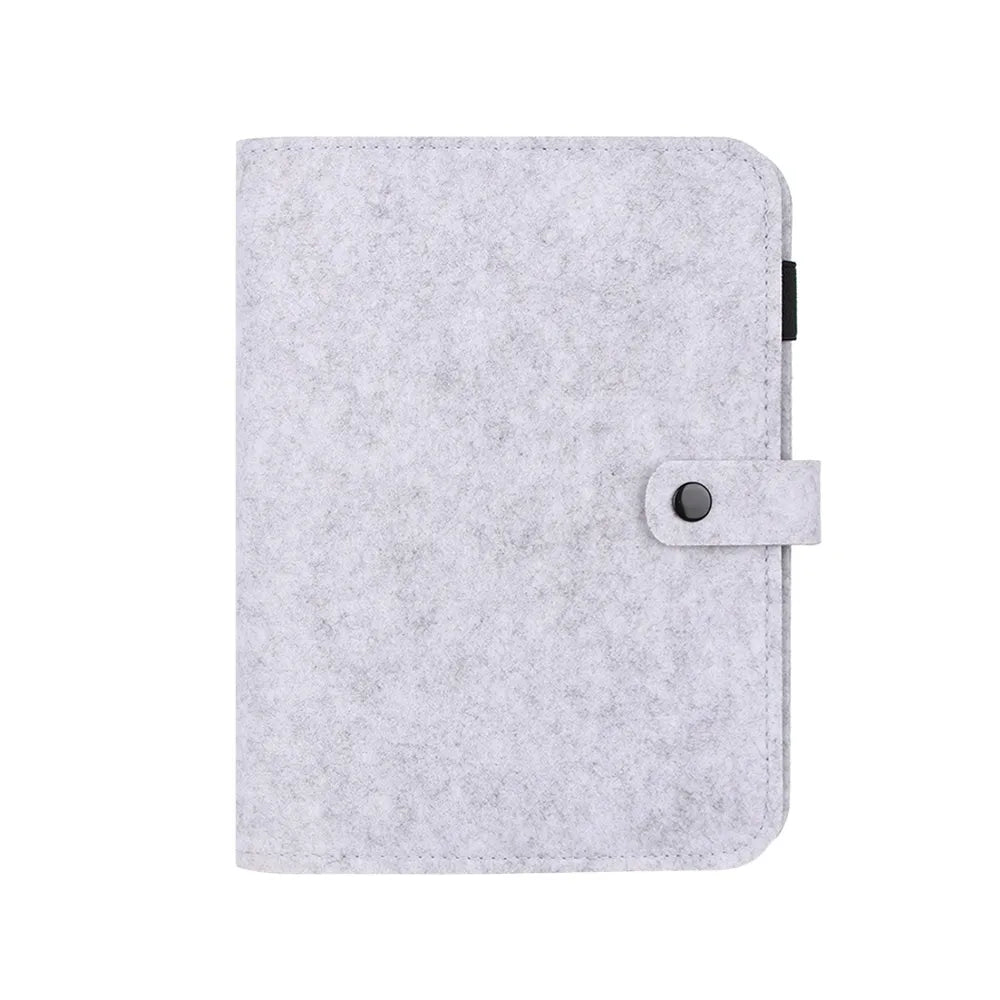 A5 A6 New Office Supplies Stationery Travel Diary Portable Diary Felt Notebook Felt Shell Ring Binder