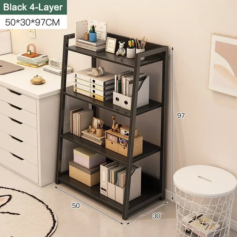 A Trapezoidal Storage Bookshelf Decor Living Room Cabinets Layer Open Bookcases Kitchen Organizer Storage Bedroom Display Racks