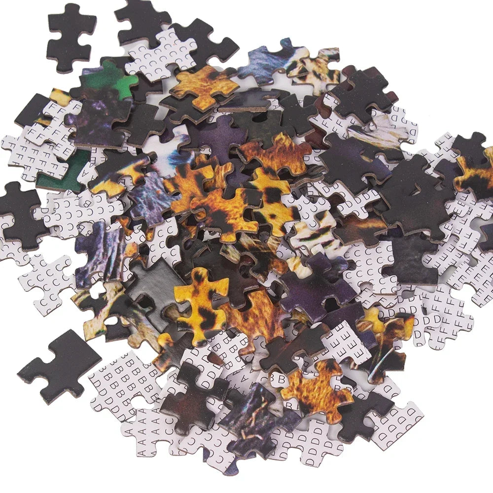 MaxRenard Jigsaw Puzzle 1000 Pieces for Adult Animal Leopard Environmentally Friendly Paper Christmas Gift Toy