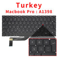 New Laptop Keyboard For Macbook Pro Retina 15" A1398 US UK Russian Spain French 2012 2013 2014 2015