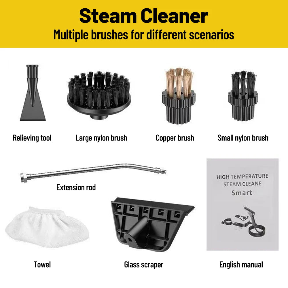 Podofo 2200W Handheld Steam Cleaner With 1.2L Water Tank High Temp Steam Cleaner Dirt, Grime Cleaning Machine For Kitchens, Windows, Bathrooms, Cars