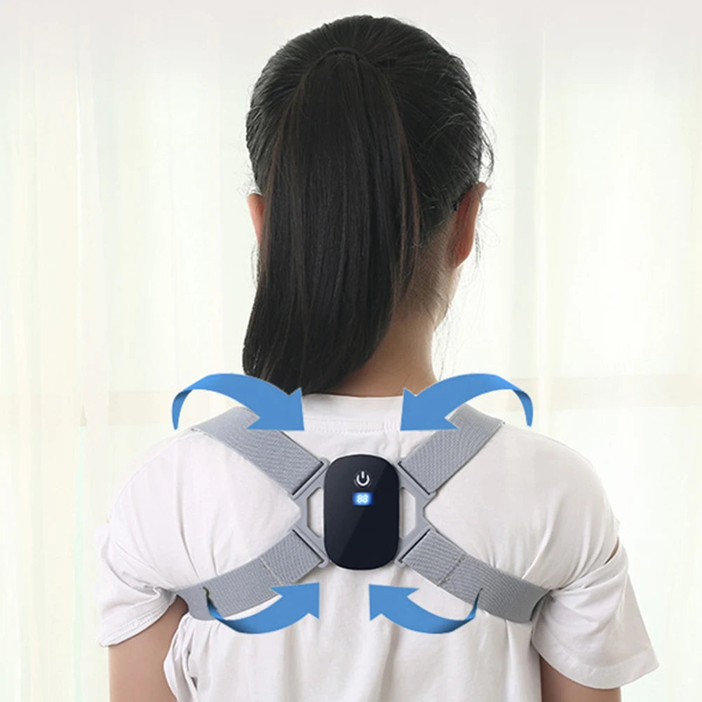 8-shaped Shoulder Training Corrector Smart Sensor 400mAh Back Correction Belts Vibration Reminder Adjustable for Children Adults