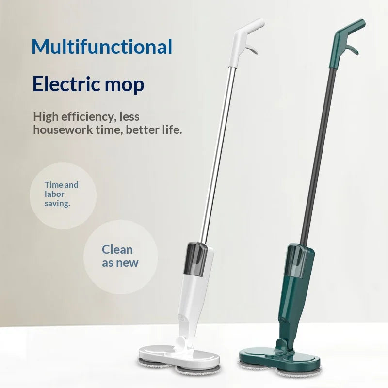 HOMEFISH 2-in-1 Wireless Electric Spin Mop Wet Dry Automatic Floor Cleaner for Home Car Glass Ceiling Window Door
