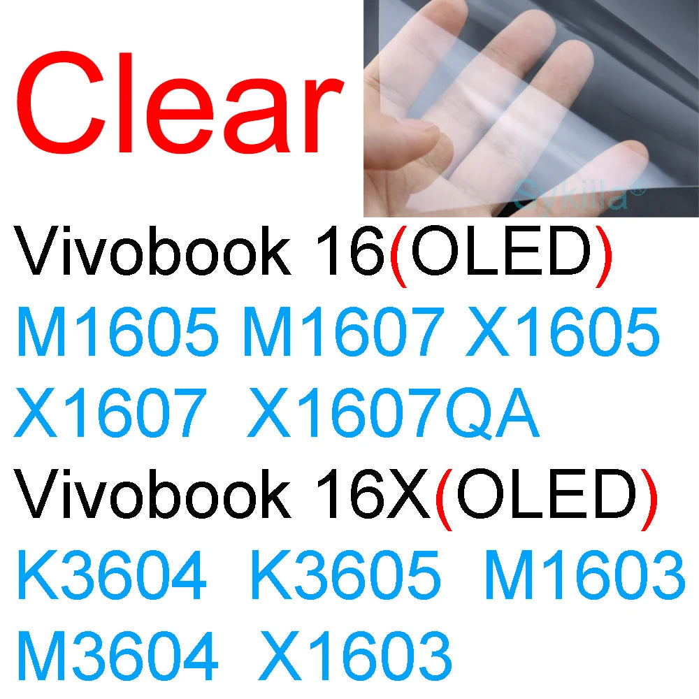 Screen Protector for ASUS Vivobook N6506 S5506 S5507 M5506 M5606 S5406 M5406 M7601 M7600 N7600 HD Clear Matte Frosted Skin Film
