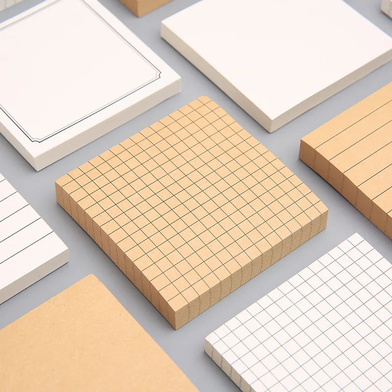 Various Specifications Optional Kraft Paper Post-it Grid Message Book Note Book 80 Pages