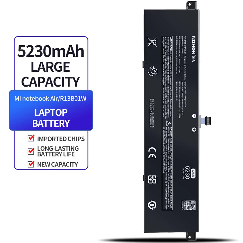 NOHON R13B01W R15B01W Laptop Battery For Xiaomi Mi Air 13.3 12.5 Pro 15.6 Inch Gaming G15B01W R13B02W R10B01W NoteBook Batteries