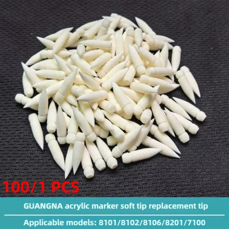 100/1 PCS GuangNa Replacement Cores for Acrylic Pigment Markers Soft Dual Tips DIY for kids Painting School Supplies Stationery