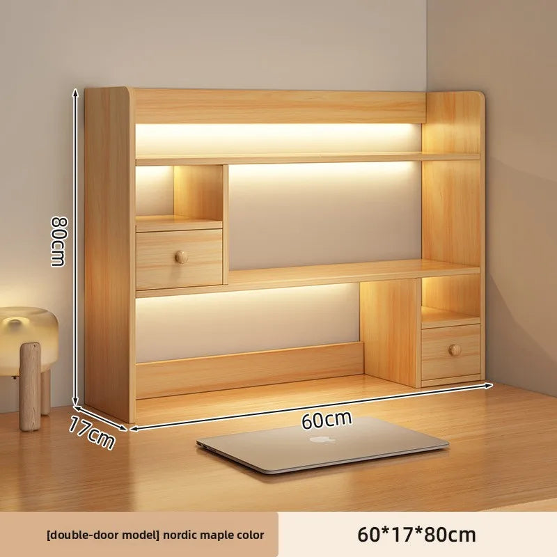 New model Desktop bookshelf shelf bedroom office table small multi-layer shelf living room desk storage simple bookcase