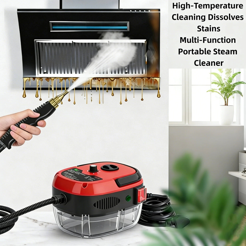 Small and Portable High Temp Pressurized Steam Cleaner 110VUS Plug With Brush Heads Kitchen Car AC Home Sterilization Cleaning