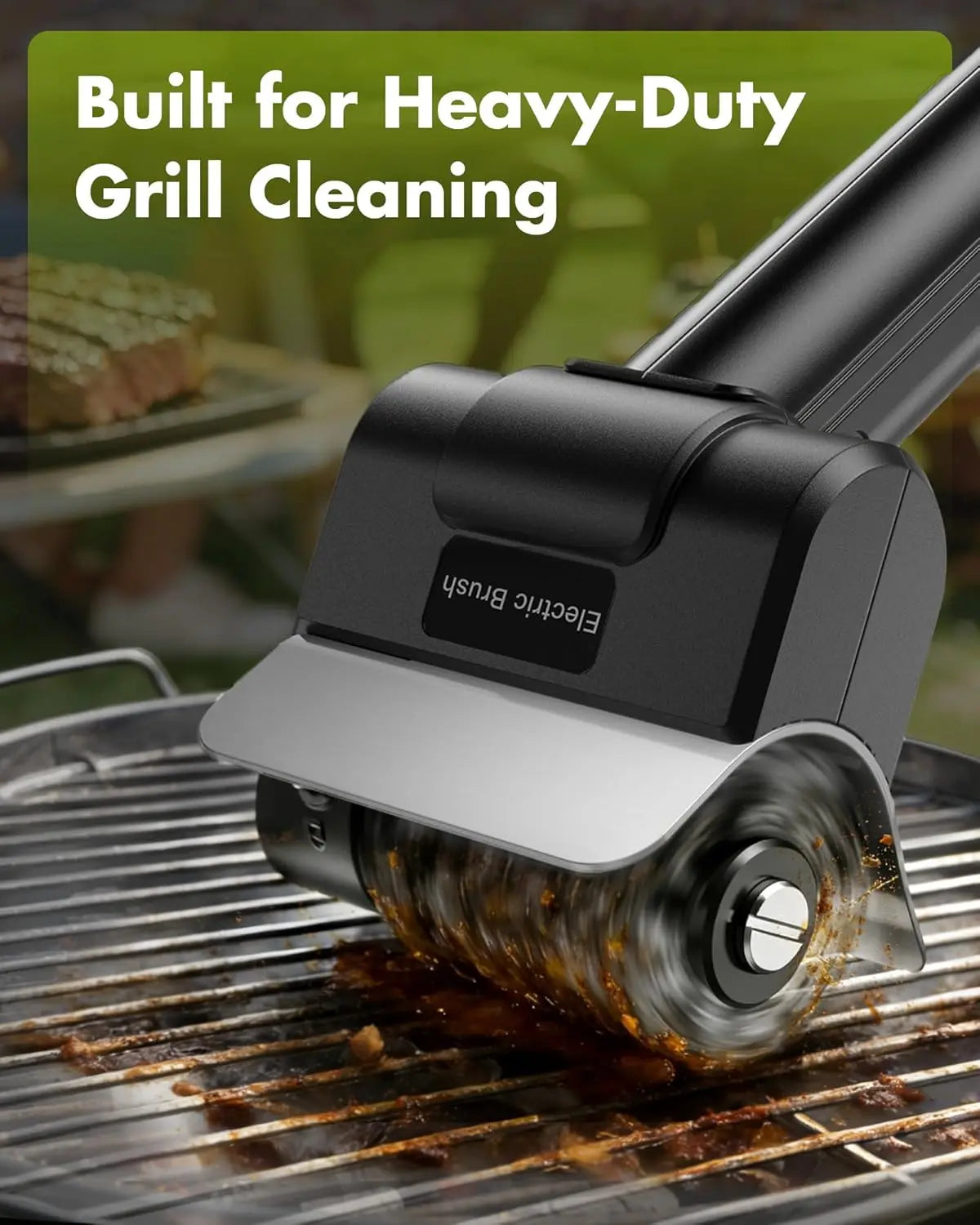 Electric Stainless Steel BBQ Brush Rechargeable Wireless Cleaning Brush Outdoor Cleaning Brush Grill Brush