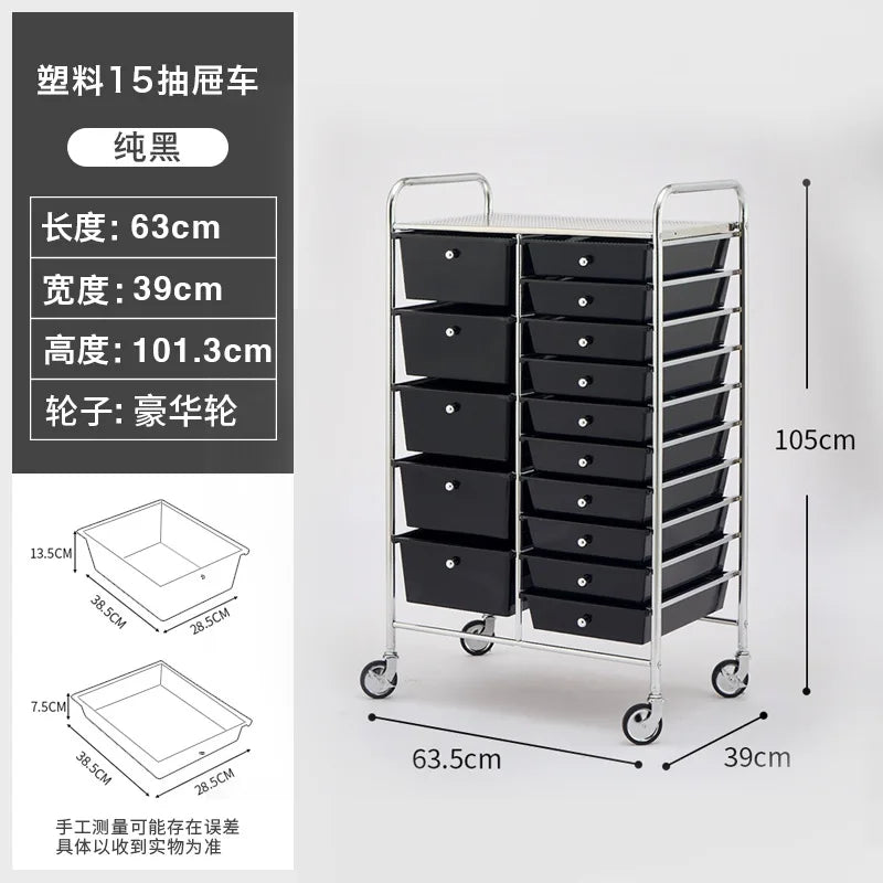 Household storage cabinets Multi-layer drawer lockers Cosmetics shelves Sundries Living room removable storage cart