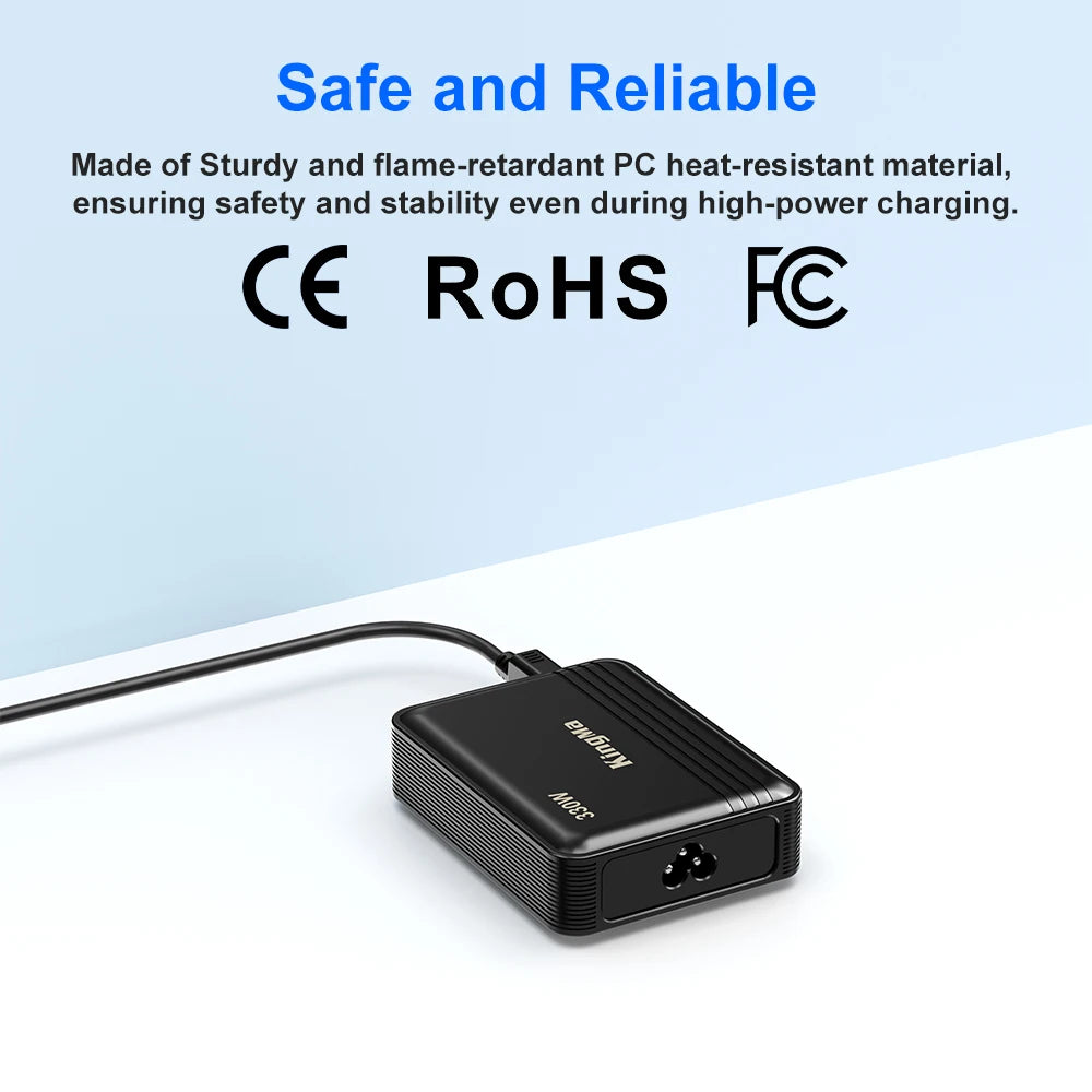 New King Ma GaN Adapter 19.5V 16.92A 330W Power Charger for Acer PREDATOR HELIOS 300 PH317-55 Laptop A20-330P1A  A330A012P