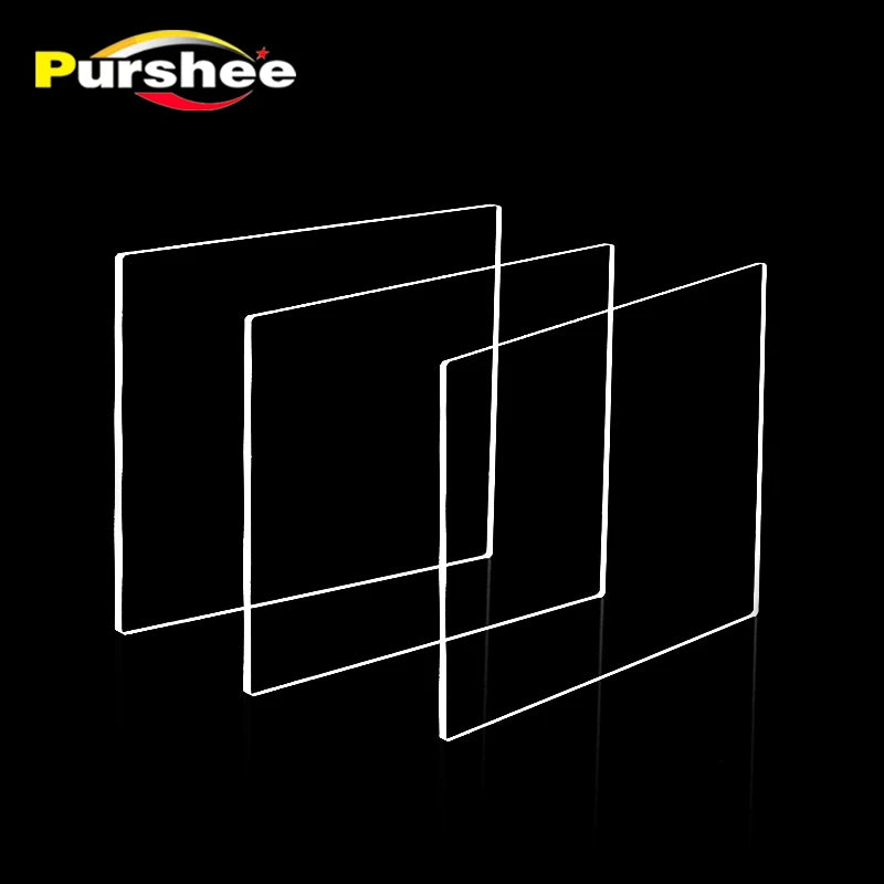 JGS1 Fused Silica Quartz Glass Square Plate High Transmittance For Lab Optical Analysis Micobial Observation Custom Size