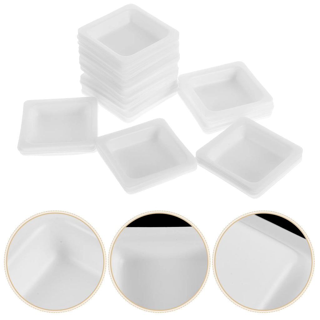 100Pcs Weigh Boats Sturdy Plastic Measuring Weigh Boat for Labs Home Hospital Accurate Sample Weighing Trays Chemistry Weighing