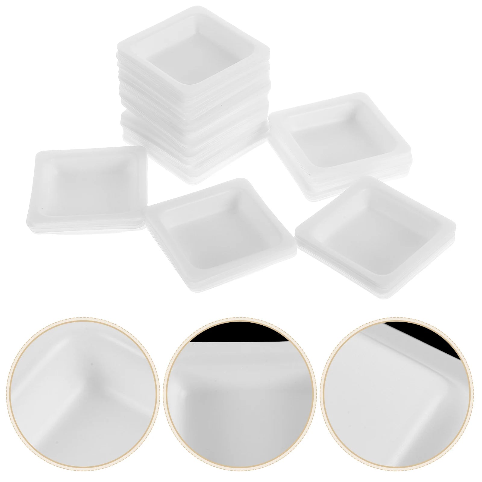 100Pcs Weigh Boats Sturdy Plastic Measuring Weigh Boat for Labs Home Hospital Accurate Sample Weighing Trays Chemistry Weighing