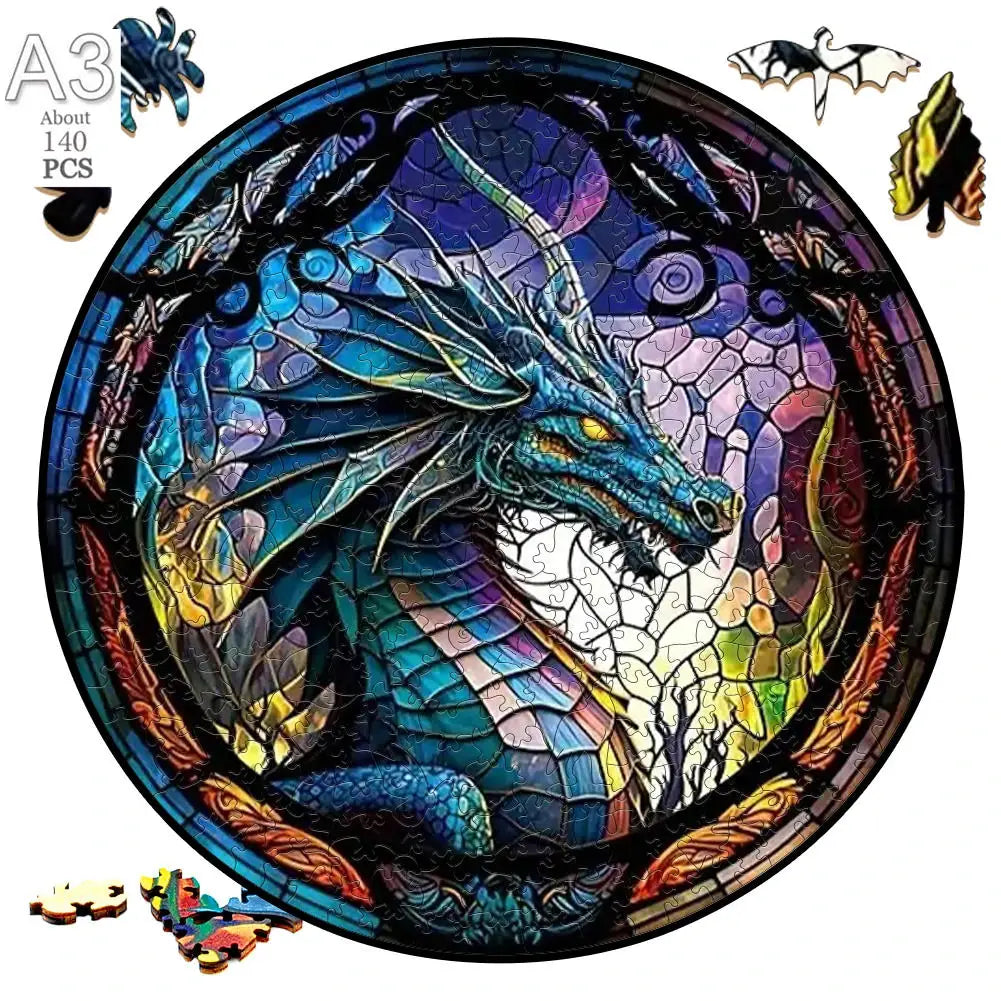 Beautiful Train Dog Wooden Puzzle Animal Puzzle Wood  Intelligent Jigsaws for Kids Adult Holiday Gifts DIY Toys
