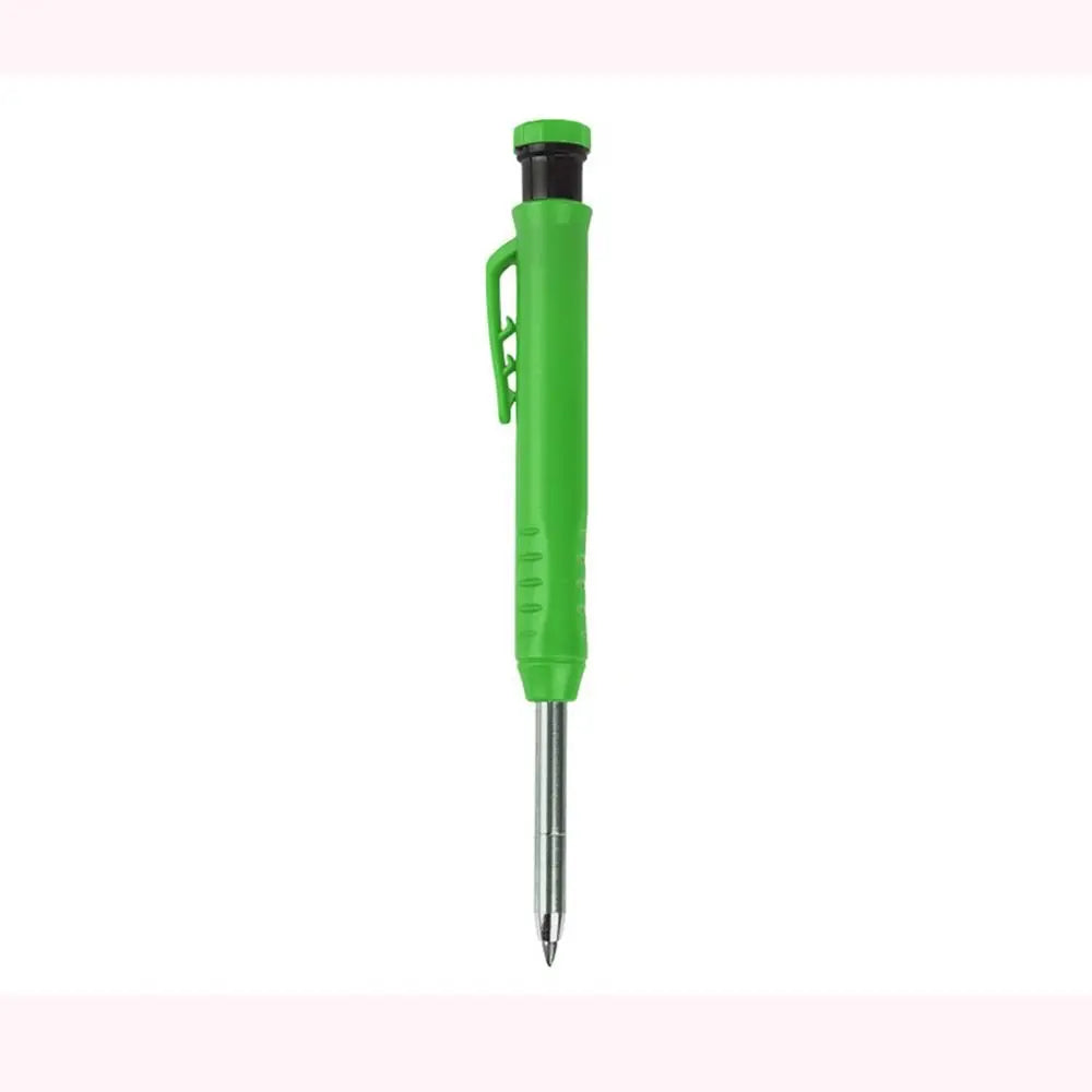 2.8mm Woodworking Pencil Deep Hole Marking Long Head Solid Carpenter Pencil Built-in Sharpener Metal Woodworking Marking Tool