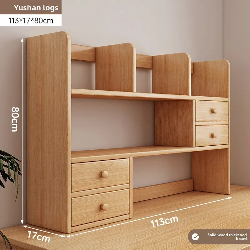 Firm Desktop bookshelf shelf bedroom office table small multi-layer shelf living room desk storage simple bookcase