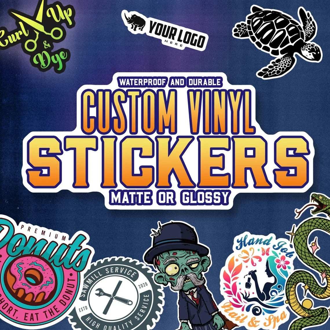 Custom Stickers Labels With Logo Name Text Waterproof Holographic Transparen Die Cut Vinyl Personalized Wedding Birthday Gift