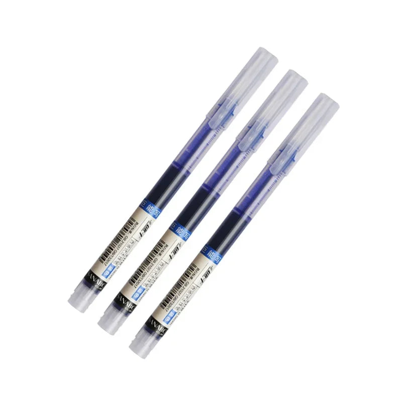 3/6/10Pcs Exam Signature Gel Pen 0.5mm Black Blue Ink School Office Student Ballpoint Straight Pens Writing Stationery School
