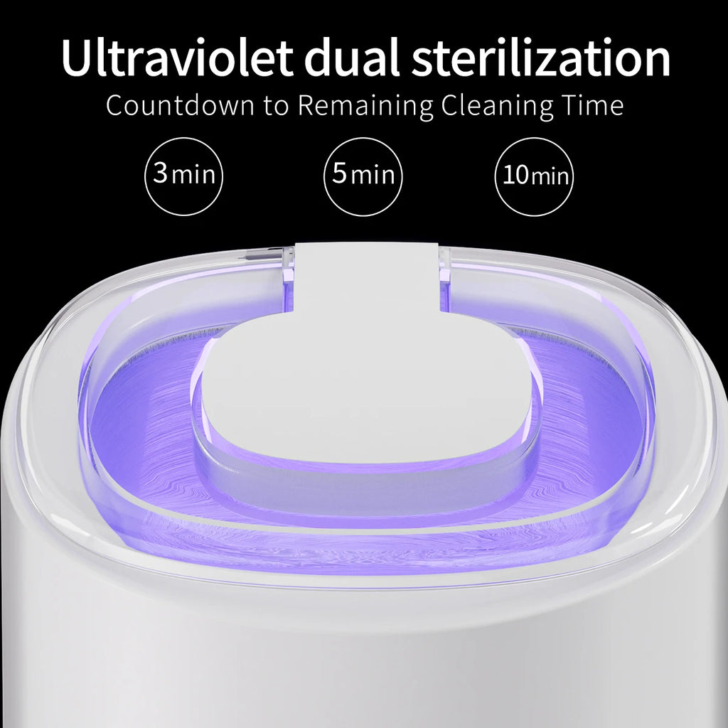HOMEFISH  Cleaner Multi-Function USB Electric Cleaning Machine for Denture Braces Invisible Retainer Dental Care Box
