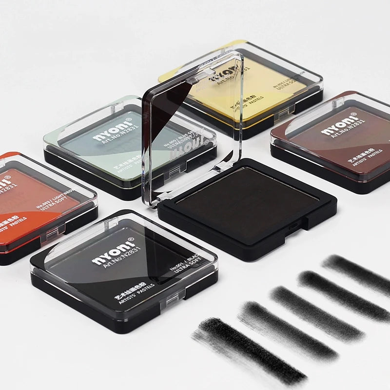 NYONI Professional Ultra Soft Artist Pastel Graphite And Charcoal Drawing Color Sketching Powders Blendable Finest Pigment