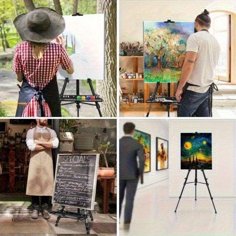 Portable Foldable Easels for Beginners Art Students Adjustable Stand Suitable for Artist Outdoor Painting Art Supplies