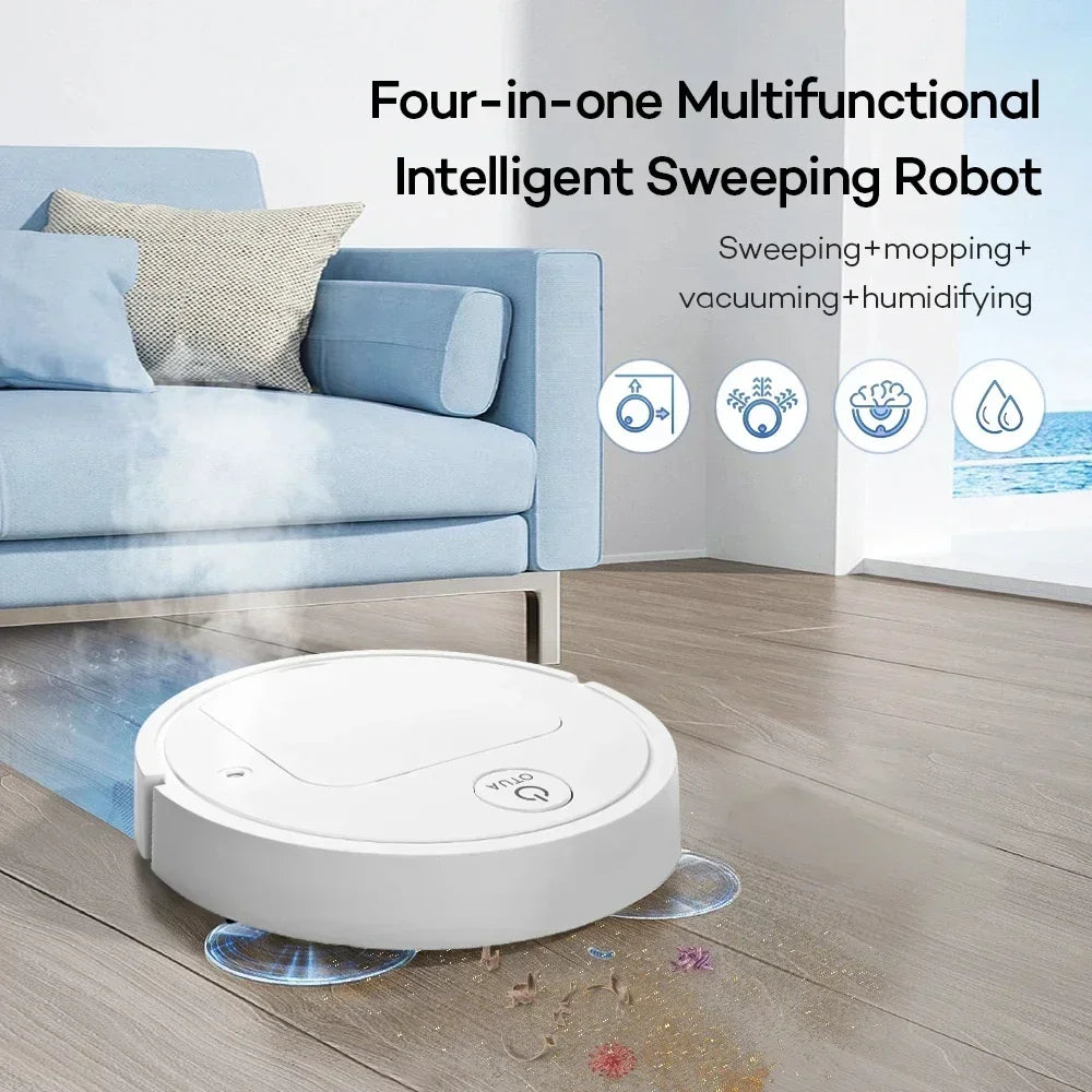 Lenovo 4 In 1 Spray Sweeping Robot Mopping & Vacuuming Strong Clean Air Purification Intelligent Robot Household Appliance